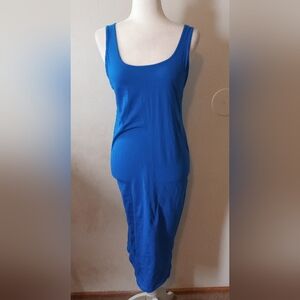 BONGO Blue Sleeveless Maxi Dress Sexy 90's Closet Staple Women's Size M